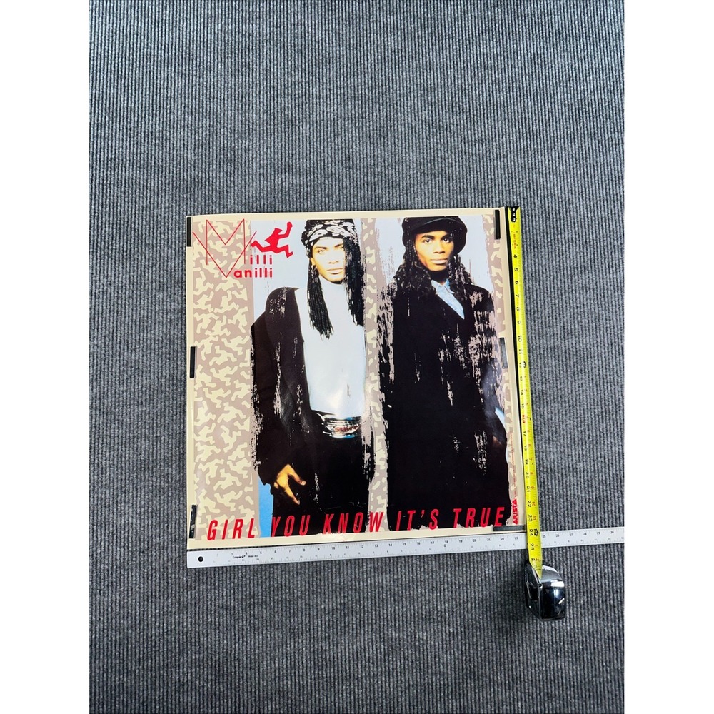 Milli Vanilli 1989 Arista Promo Poster 24x24 Girl You Know It's True Vintage
